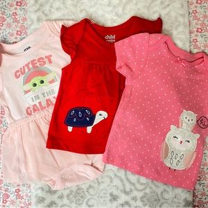 🛍4 for $30 - 3 Shirts 0-3m